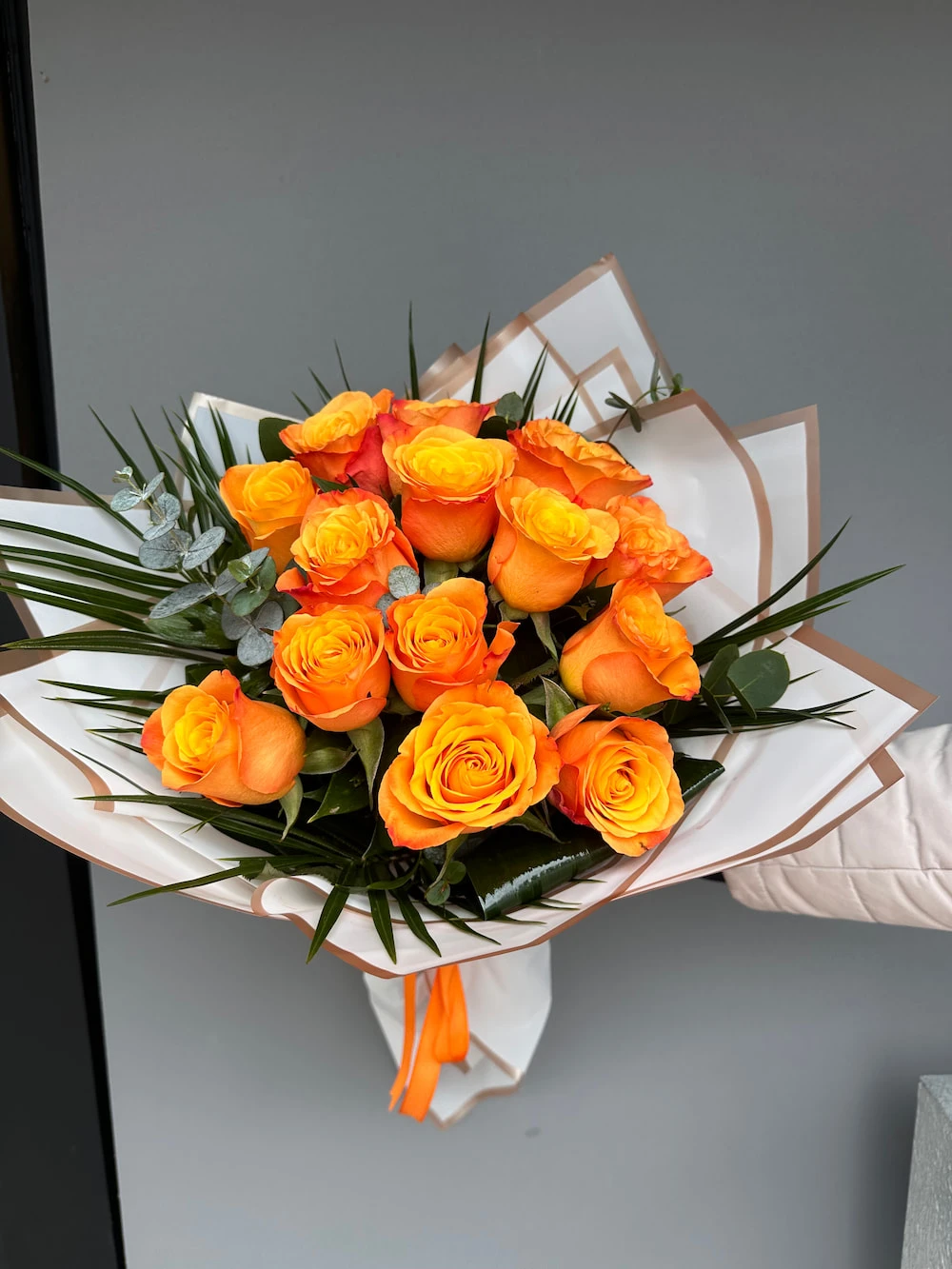 15 Adet Turuncu Gül Buketi