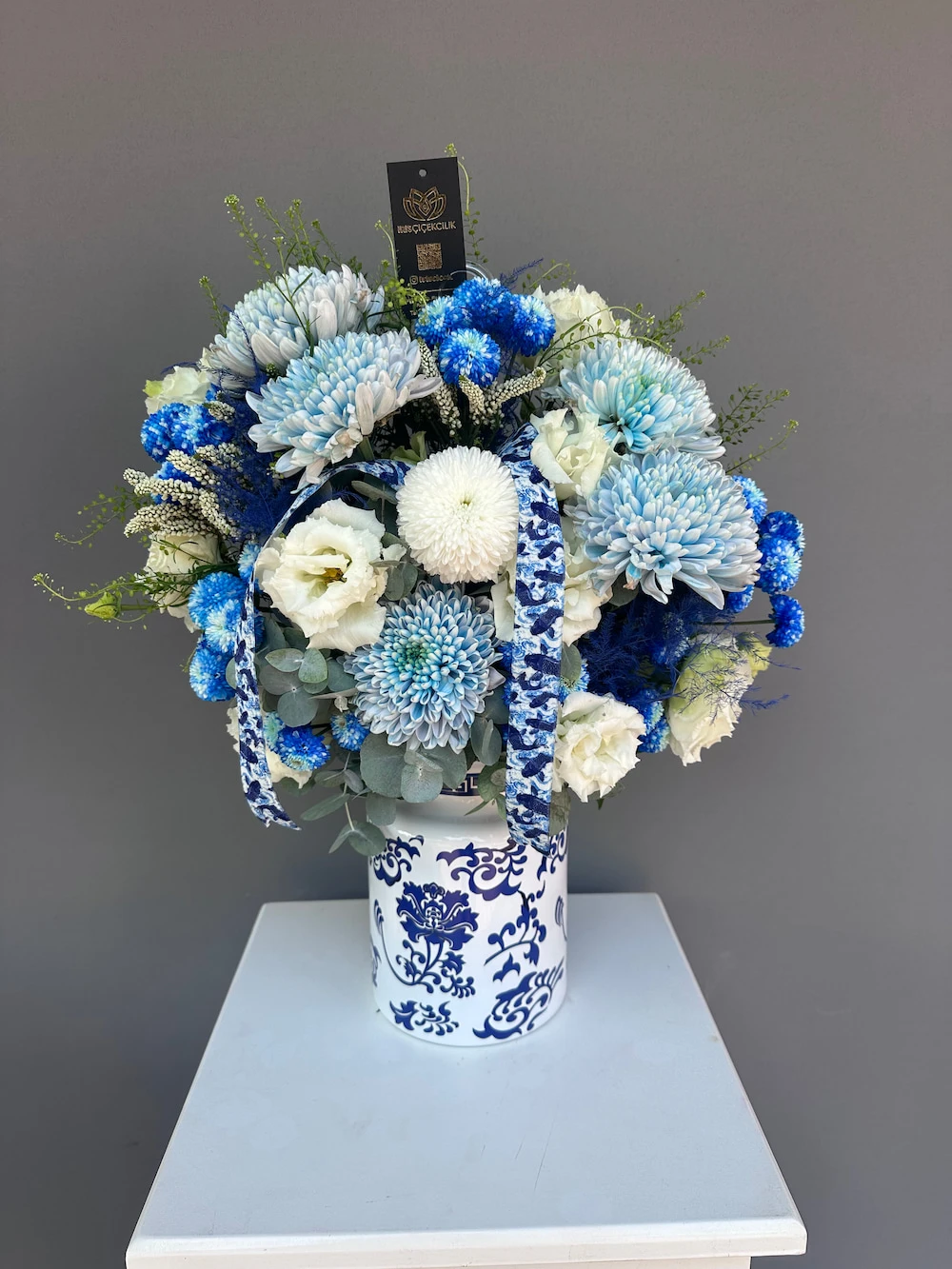 Blue Blanca Vazo Aranjmanı