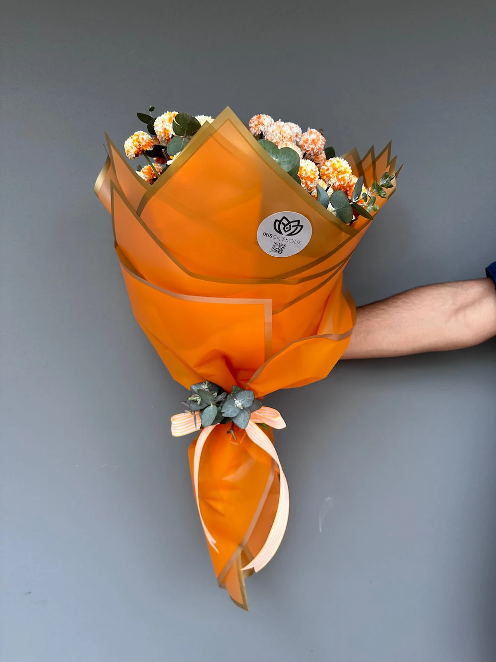 Turuncu Mosaic Kır Çiçeği Buketi